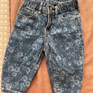 Gap Floral Barrel Jeans